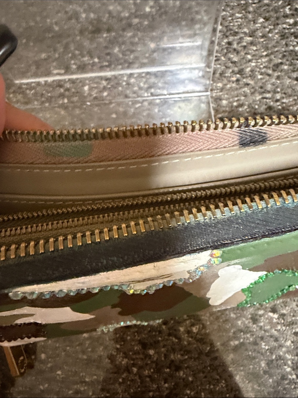 Authentic Louis Vuitton Camouflage continental hand designed Zip Wallet - Picture 11 of 13